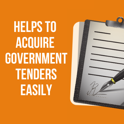 Helps to acquire government tenders easily